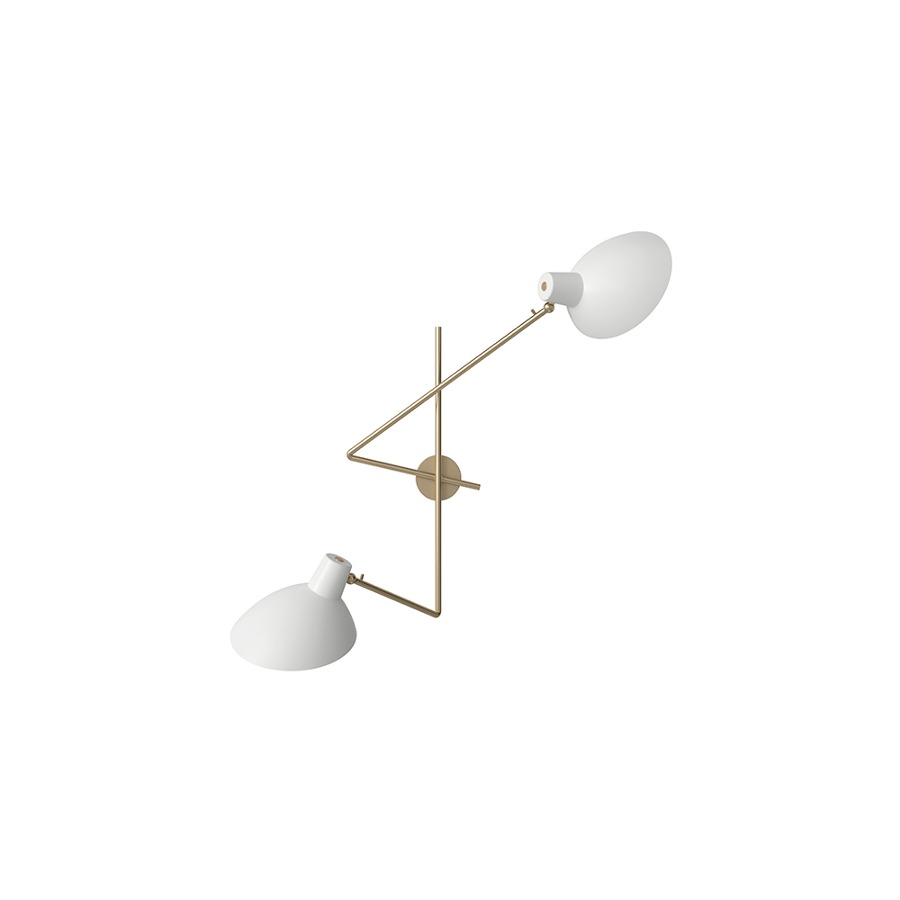 아스텝 신콴타 트윈 월 램프 VV Cinquanta Twin Wall Lamp Brass/White