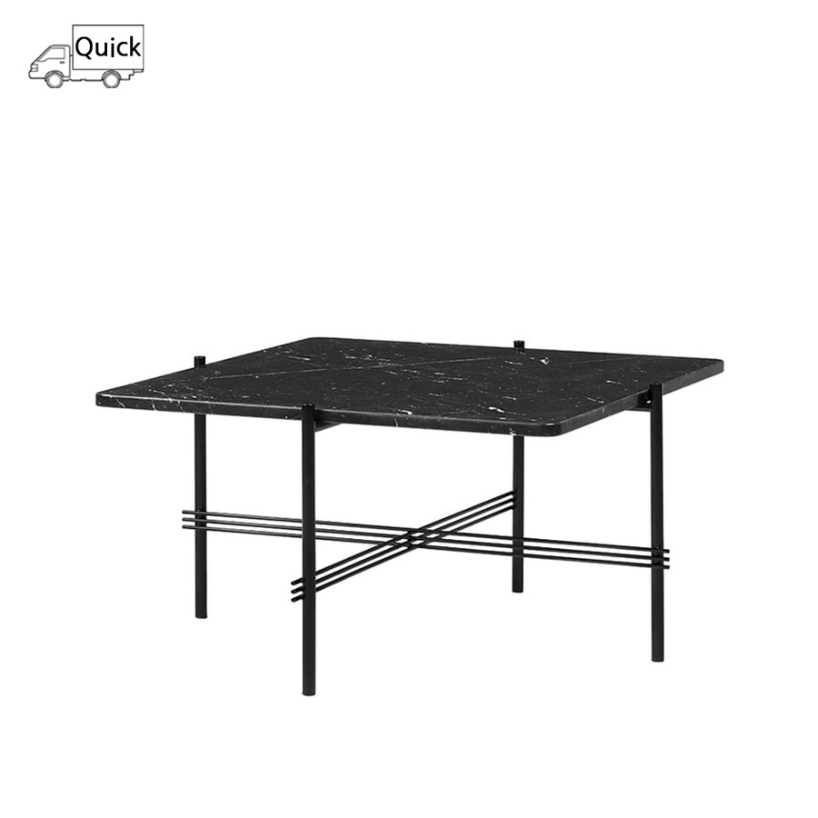 구비 TS 커피 테이블 TS Coffee Table Square 80 x 80, Black/Black Marble