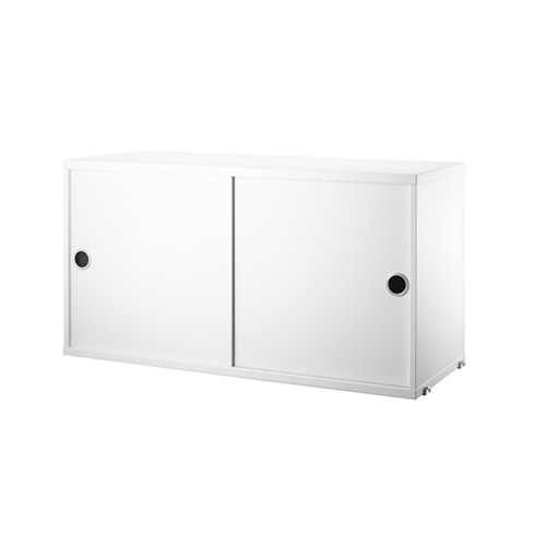 스트링 시스템 캐비넷 Cabinet with Sliding Doors White