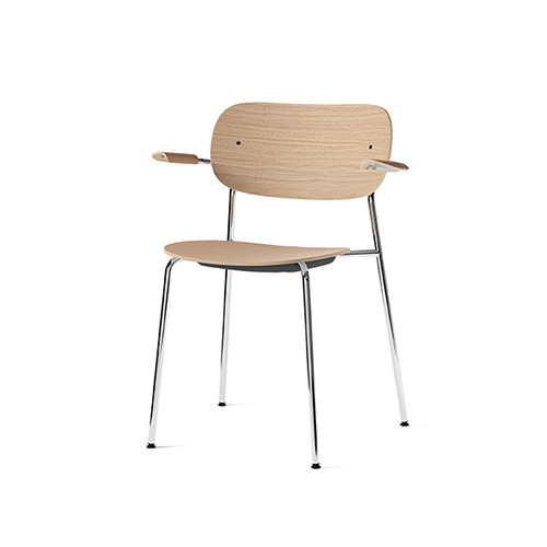 메누 코 체어 W 암레스트Co Chair w Armrest Chrome / Natural Oak