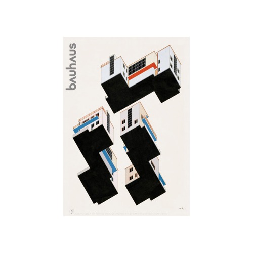 알프레드 아른트 Color Plan Bauhaus Meisterhauser Dessau 59.4 x 84.1 (액자포함)