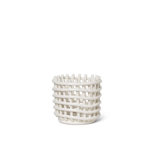 펌리빙 세라믹 바스켓 Ceramic Basket Small Off-White