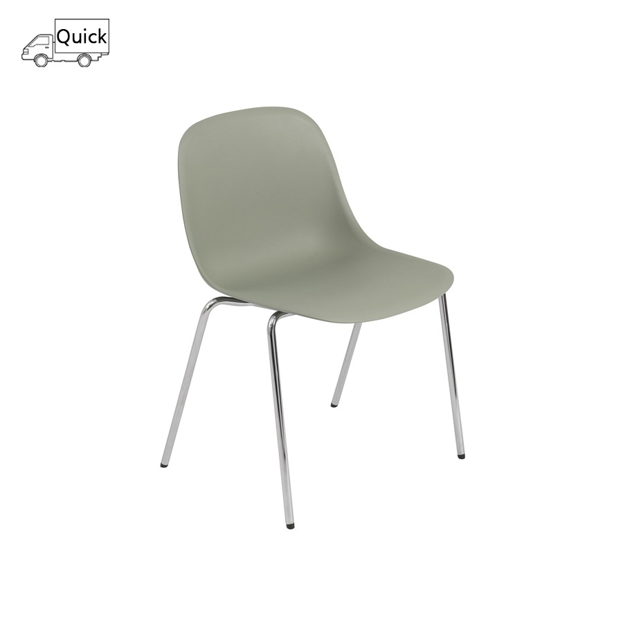 무토 화이버 사이드 체어 A베이스 Fiber Side Chair A-Base Dusty Green/Chrome