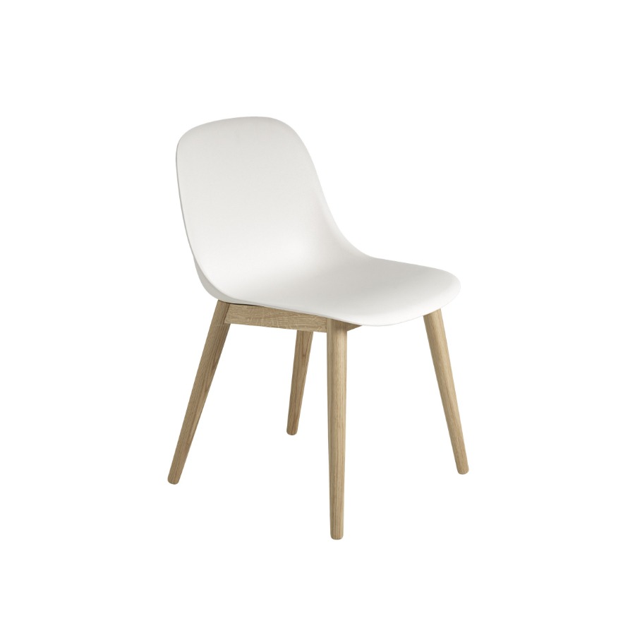 무토 화이버 사이드 체어 Fiber Side Chair Wood Base Natural White/Oak