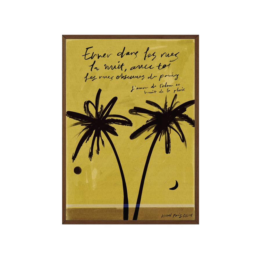 Palm Trees at Midnight Art Print