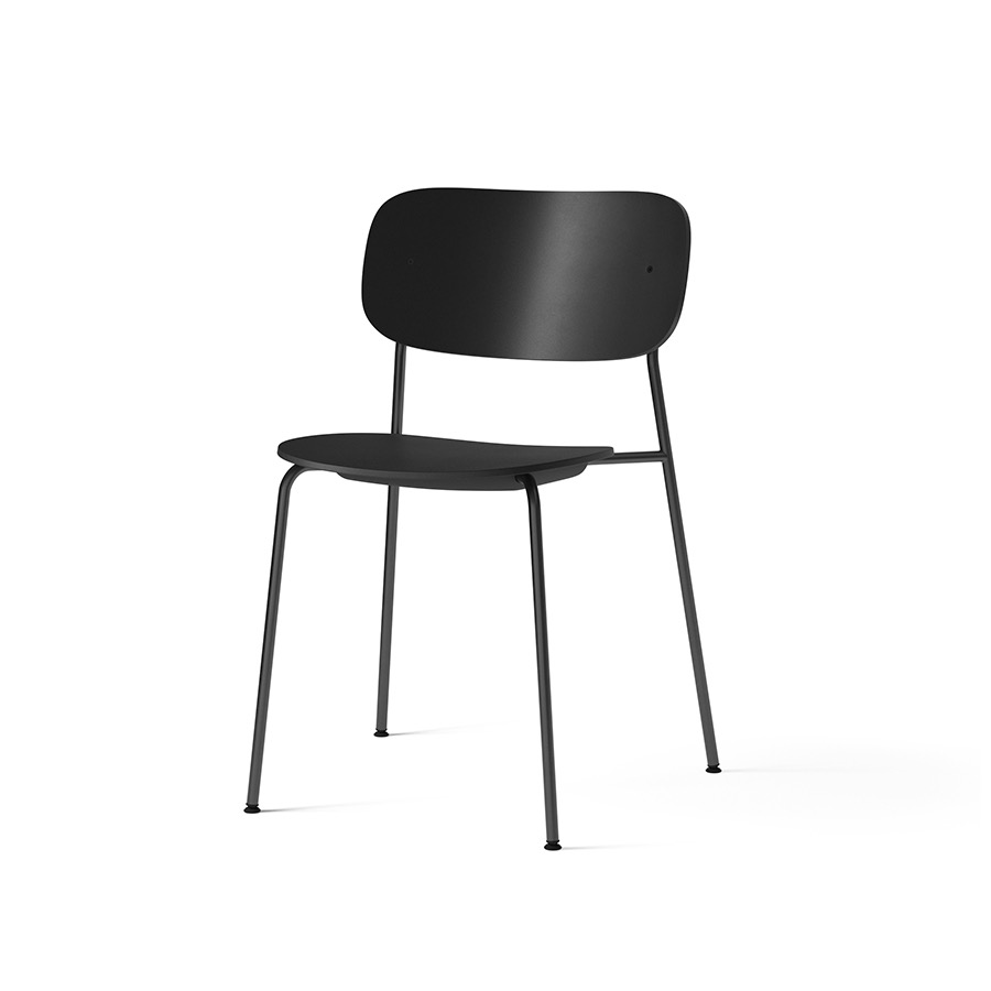 메누 코 체어 Co Chair Plastic Black Steel / Black