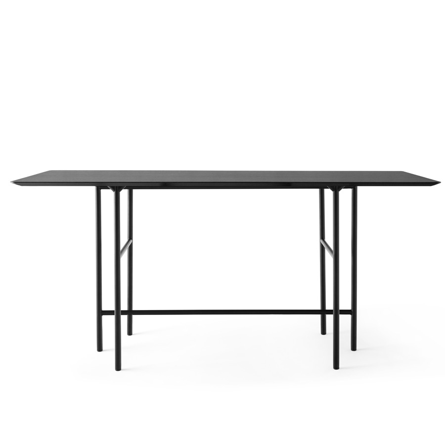 메누 스네어가드 카운터 테이블 Snaregade Counter Table Rectangular Black Steel / Black Oak