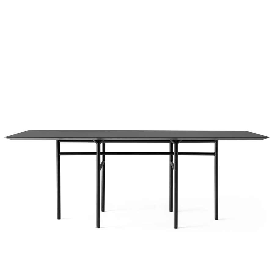*메누 스네어가드 다이닝 테이블 Snaregade Dining Table Rectangular Black Steel / Charcoal Linoleum