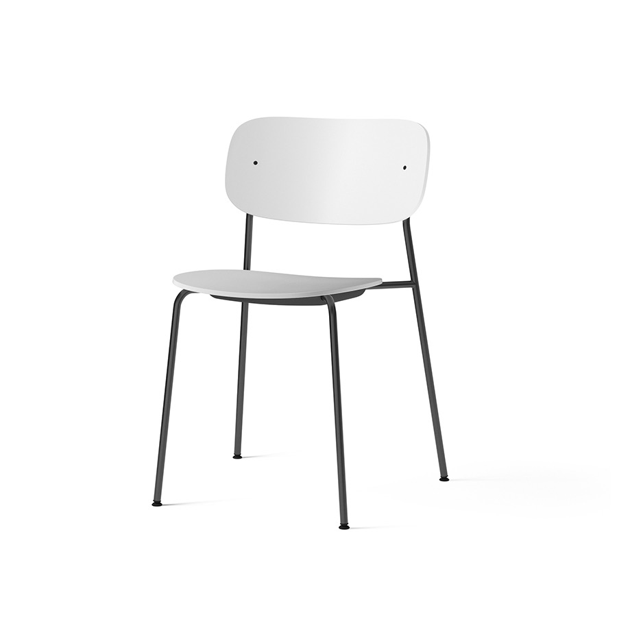 메누 코 체어 Co Chair Plastic Black Steel / White
