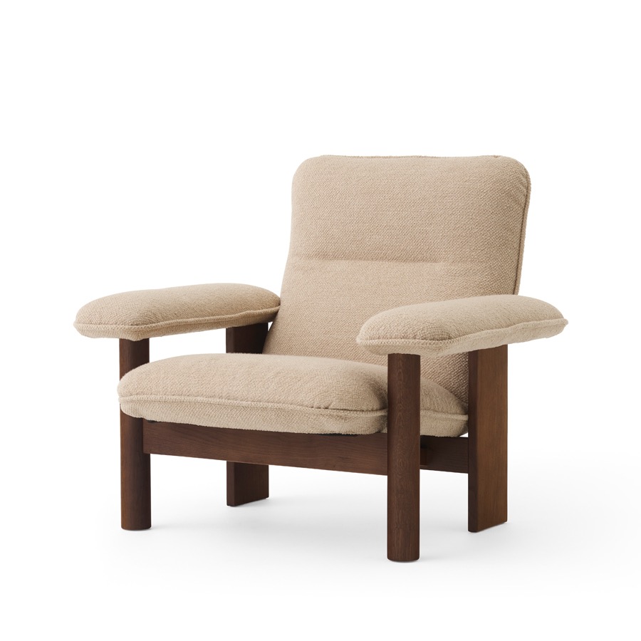 메누 브라질리아 라운지 체어 Brasilia Lounge Chair Dark Stained Oak/Bouclé 02