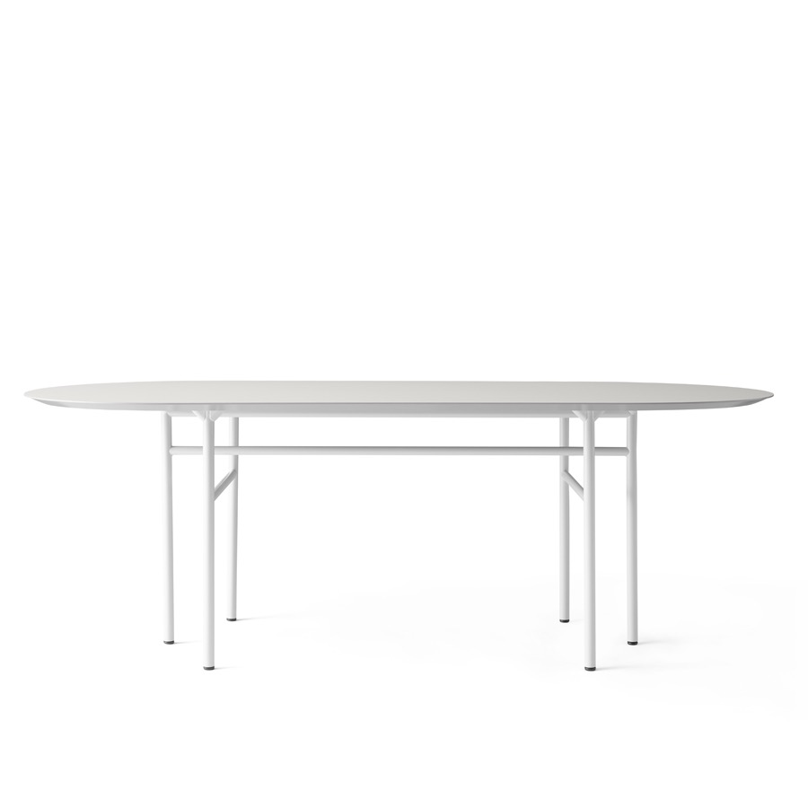 메누 스네어가드 다이닝 테이블 오발Snaregade Dining Table Oval Light Grey Steel / Mushroom Linoleum