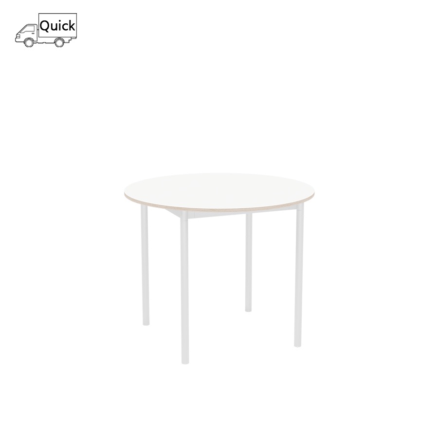 무토 베이스 테이블 Base Table Round ∅90 White