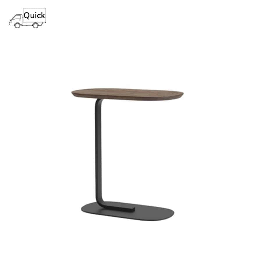 무토 릴레이트 사이드 테이블 Relate Side Table 60.5 Solid Smoked Oak/Black