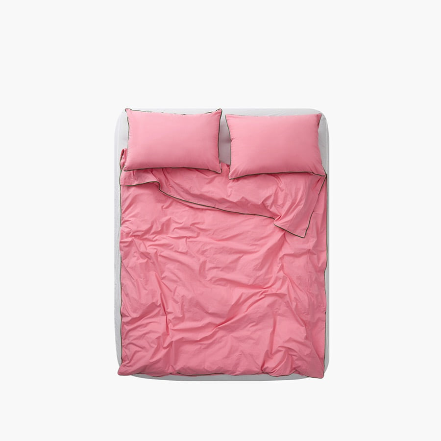 프레임 무지 베딩 세트 Frame Muji Bedding Set Pink/Green 3size