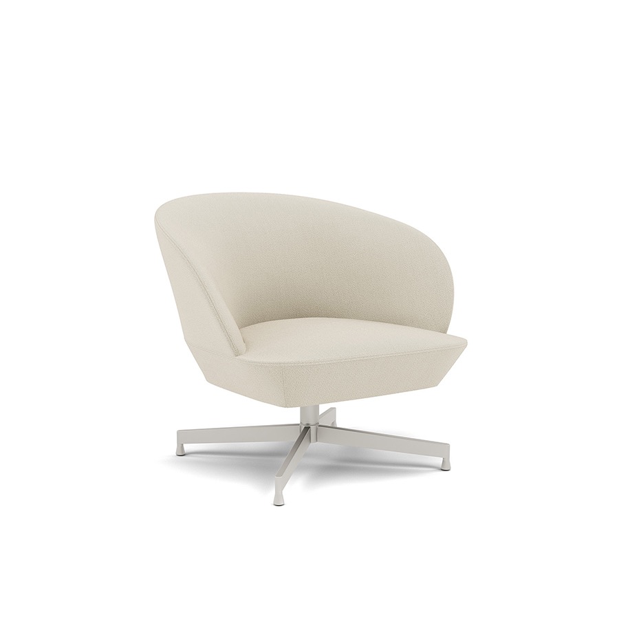 무토 오슬로 라운지 체어 Oslo Lounge Chair Swivel Base Grey / Vidar 146