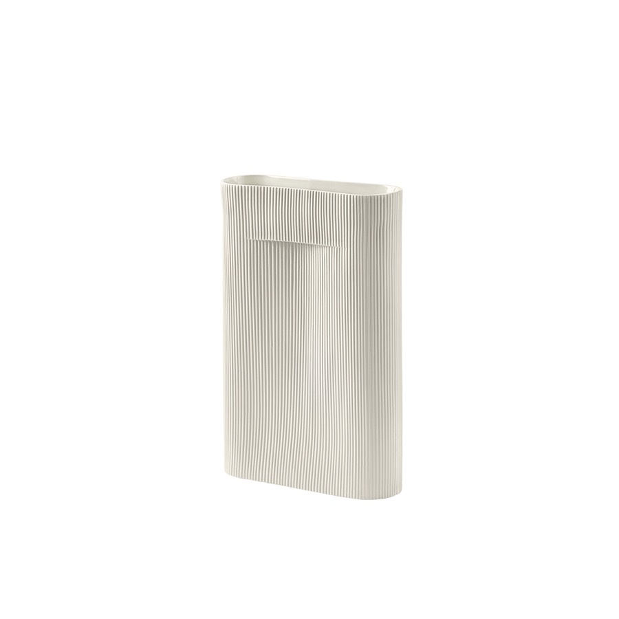 무토 리지 베이스 Ridge Vase H 48.5cm Off-White