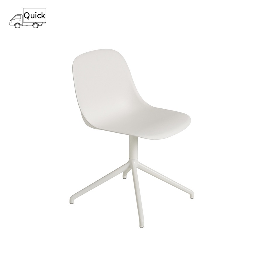 무토 화이버 사이드 체어 스위블 Fiber Side Chair Swivel Base Natural White / White