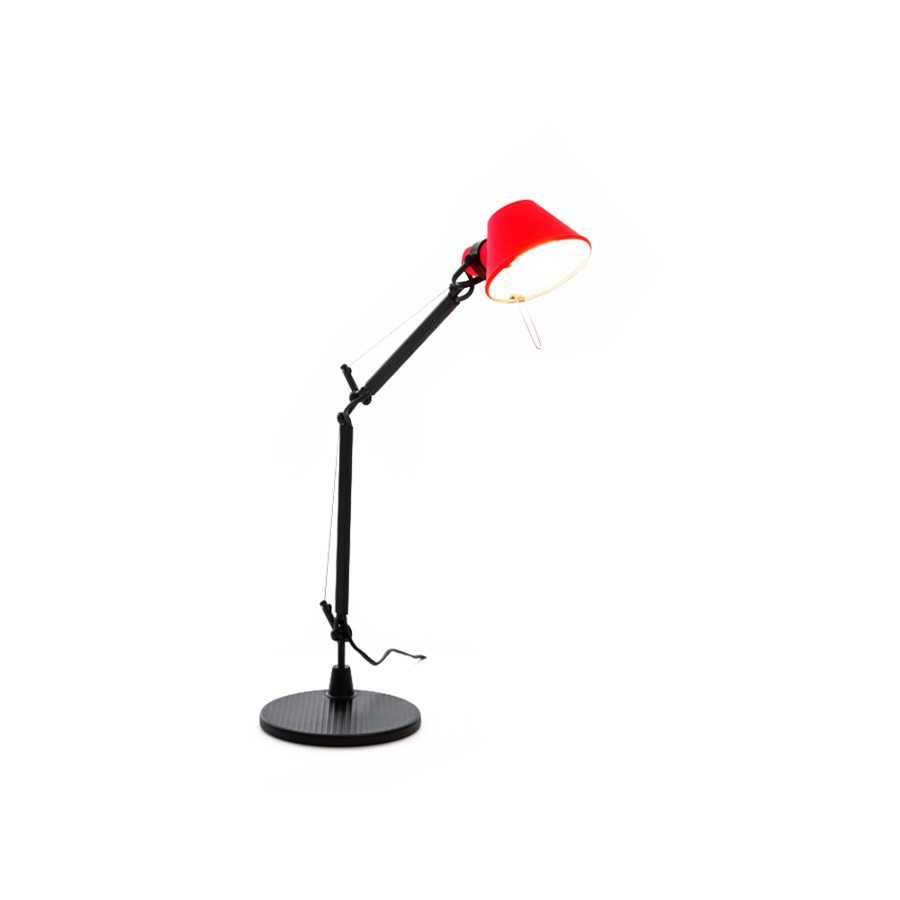 아르떼미데 톨로메오 마이크로 테이블 램프 Tolomeo Micro Bicolor Table Lamp Black / Red