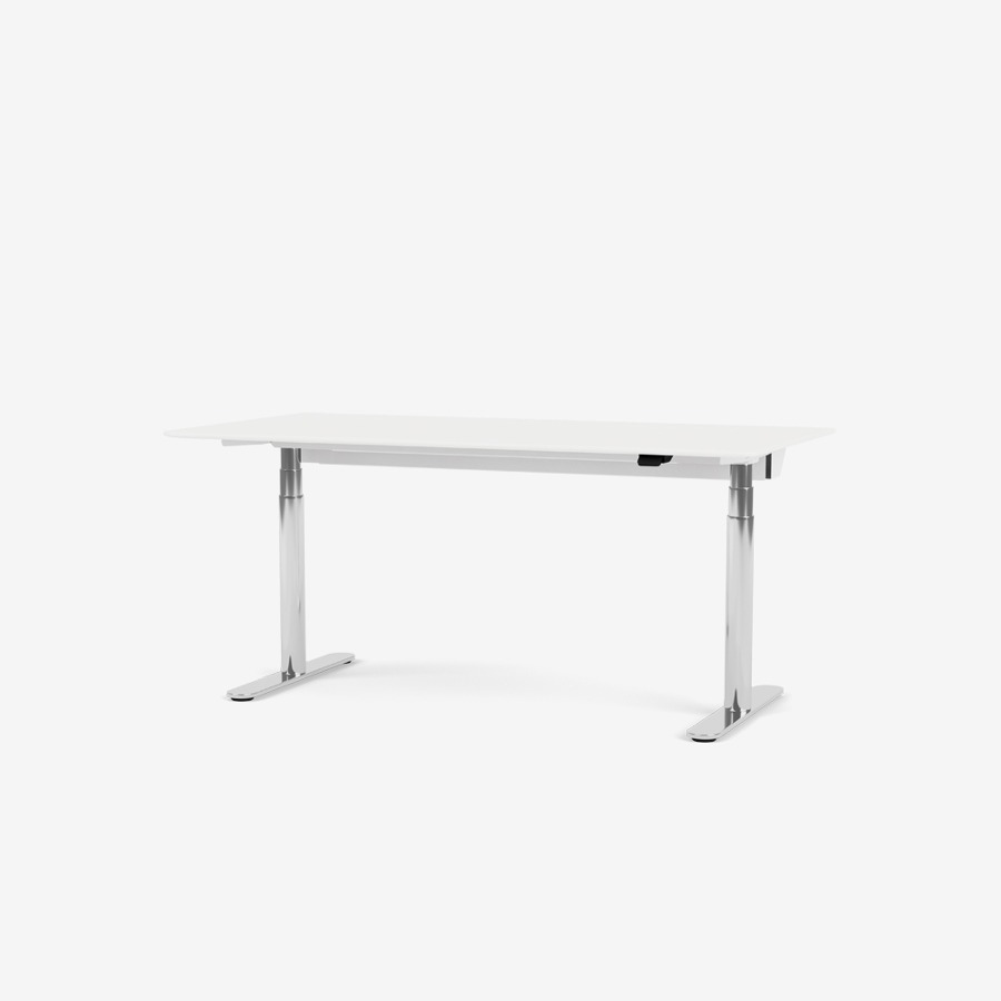 몬타나 하이로우2 워크 데스크 HILOW2 Work Desk 160 x 80Sliding Top, Aluminium/Snow