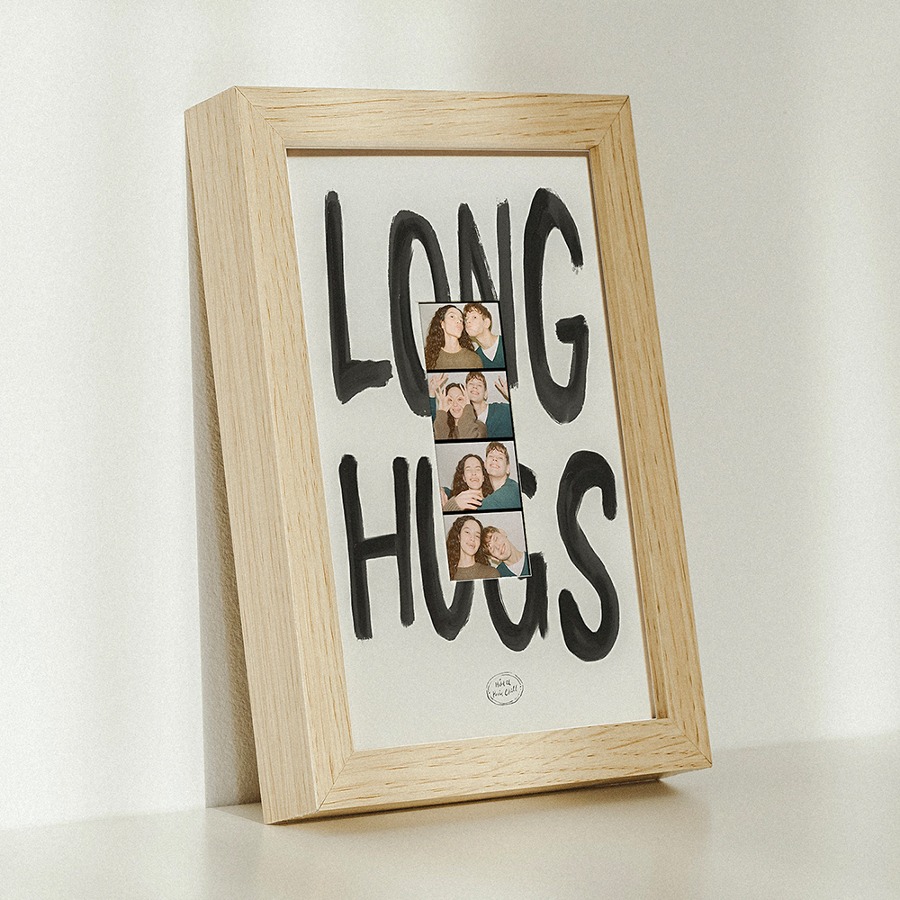 4Cut Paper Photo Frame Long Hugs